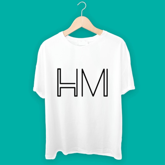 hm white tshirt design