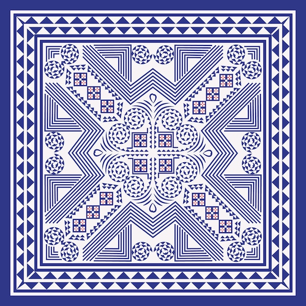 Vector hmong geometric background