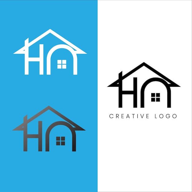 hn beginletter logo-ontwerp