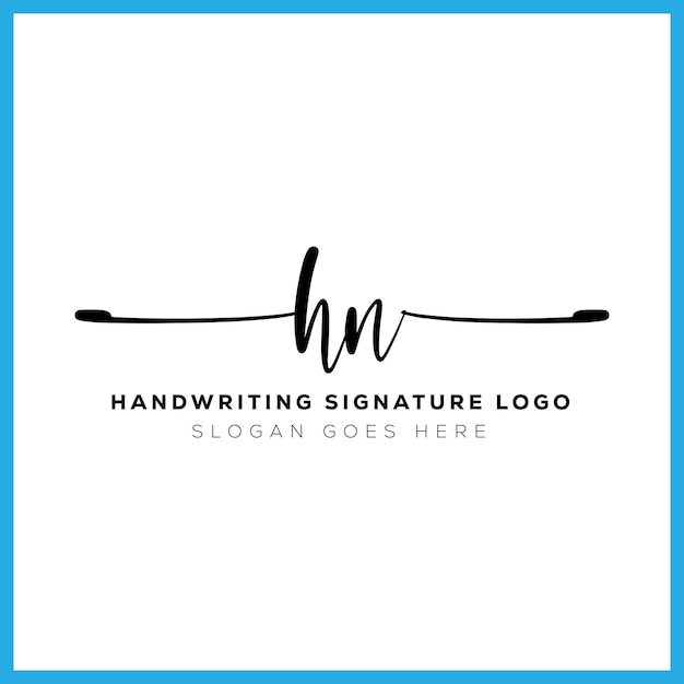 Vector hn initials handwriting signature logo hn letter real estate beauty photography letter logo design