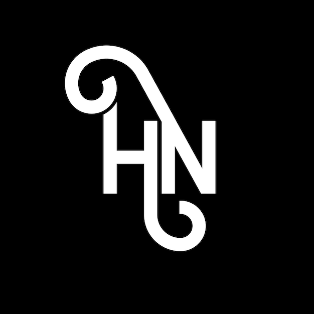 hn letter logo design on black background hn creative initials letter logo concept hn letter design hn white letter design on black background h n h n logo