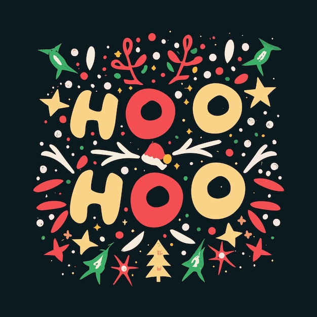 Vector ho ho ho christmas tshirt design