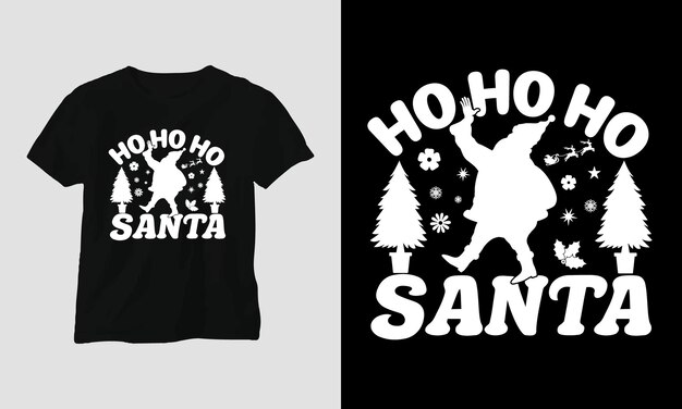 ho ho ho Santa - Groovy Christmas SVG T-shirt and apparel design.