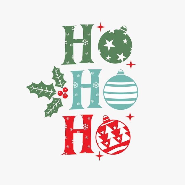 Vector ho ho ho slogan merry christmas tshirts funny christmas quotes