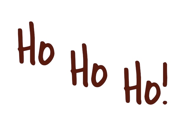 Ho ho ho. Vector ink lettering. Modern calligraphy style.