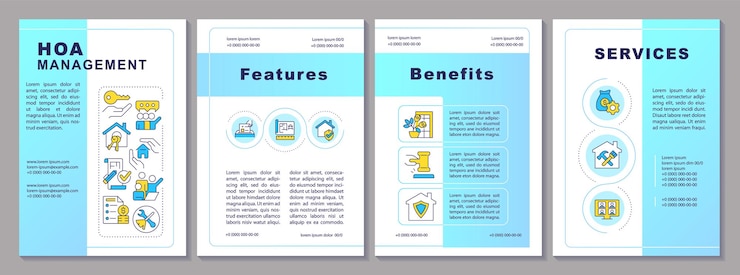Vector hoa management brochure template