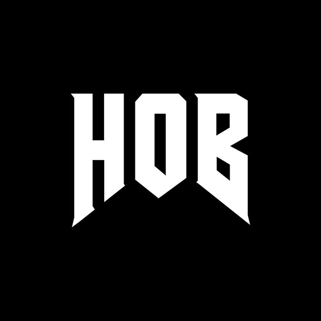 HOB letter logo design for technology company HOB logo design black and white color combination HOB logo HOB vector HOB design HOB icon HOB alphabet HOB typography logo design