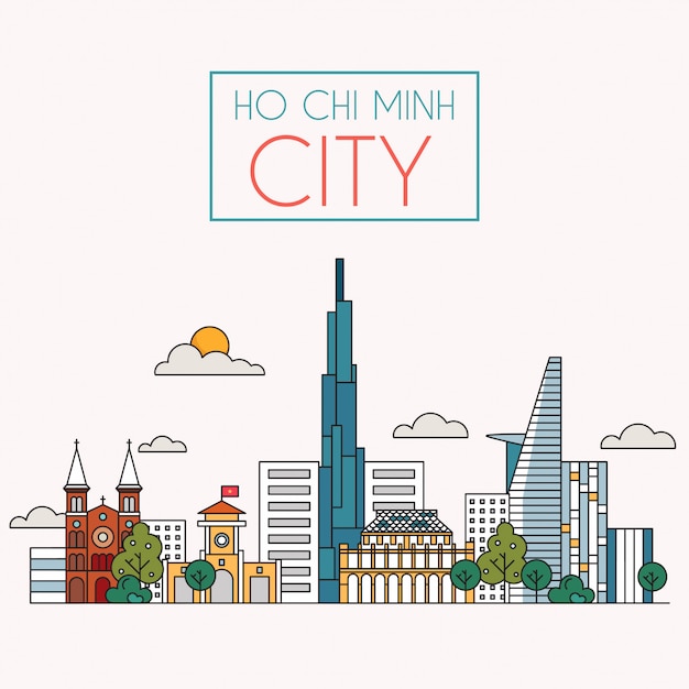 Hochiminh city vector