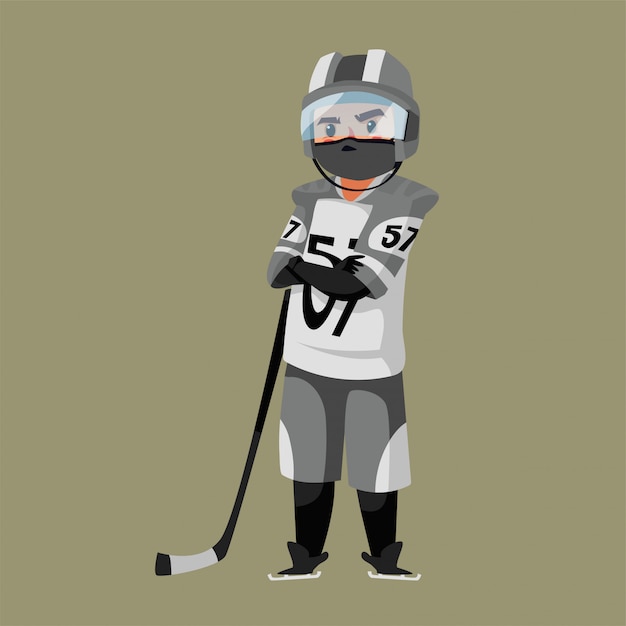 Hockey Athlete wear mask during c pandemic