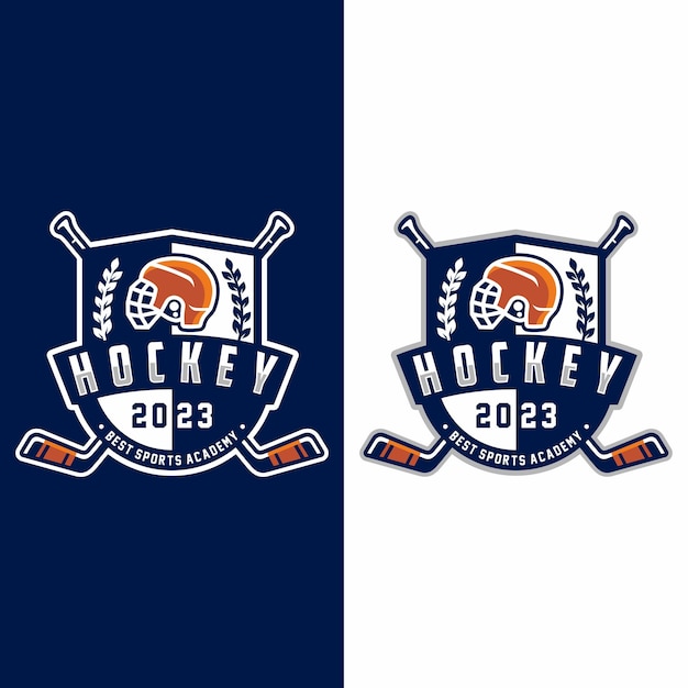 Vector hockey club sport logo design