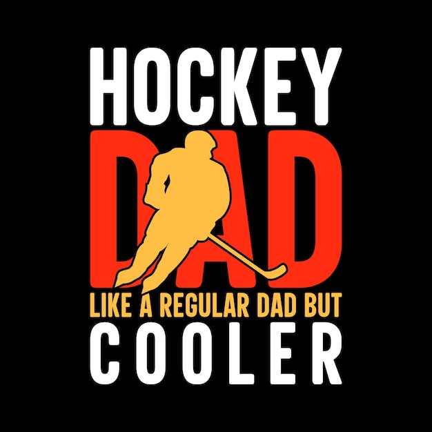 Disegno della maglietta del papà dell'hockey