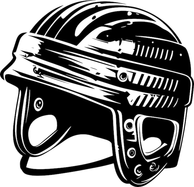 Hockey helm logo monochroom ontwerpstijl