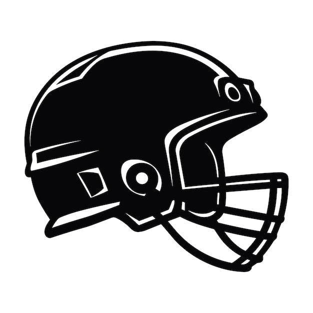 A hockey helmet black color silhouette victor