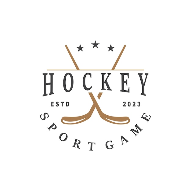 Hockey Logo ontwerp sport spel symbool sjabloon