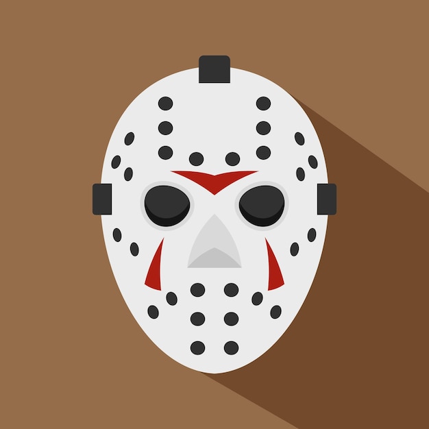 Vector hockey mask icon flat illustration of hockey mask vector icon for web design