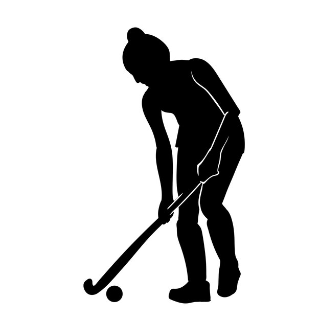 Giocatore di hockey silhouette