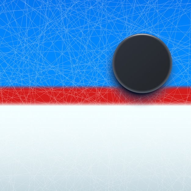 Vector hockey puck on line