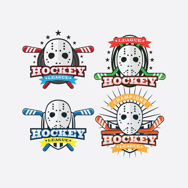 Vettore logo sportivo dell'hockey