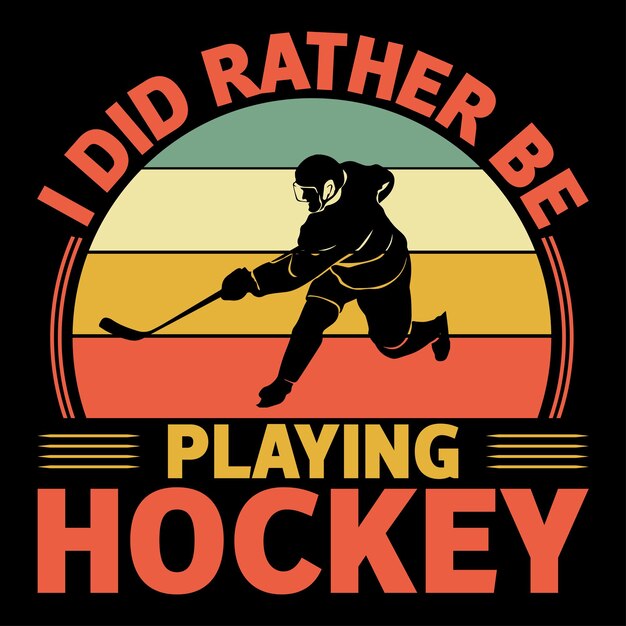 Hockey t-shirt design vector and typography temaplet