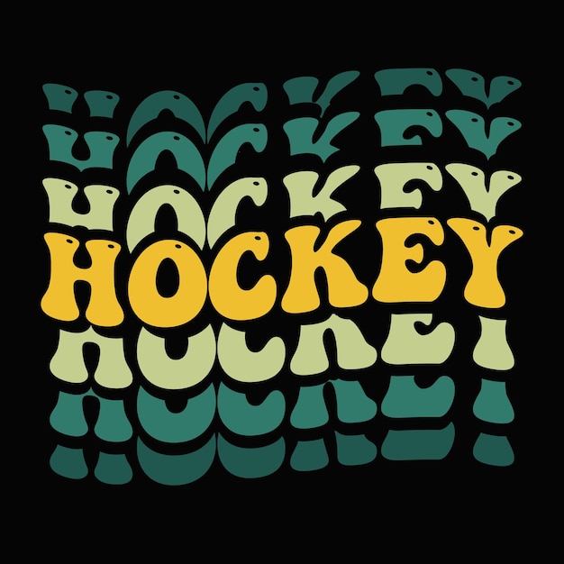 Hockey t shirt design vector