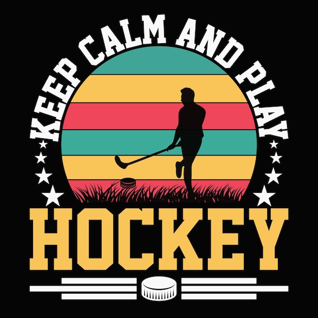 Hockey T-Shirt Design Vector