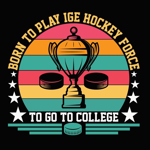 HOCKEY T SHIRT DESIGN VECTOR