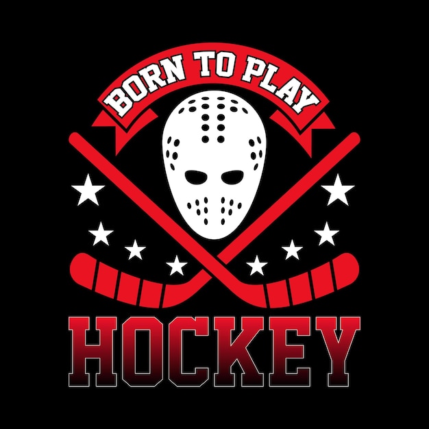 Hockey t shirt design vector