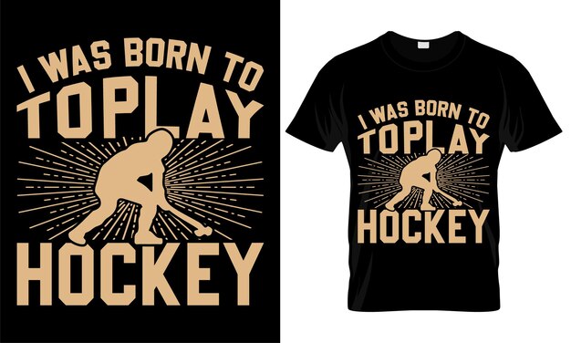 Hockey T-shirt vector typografie mode