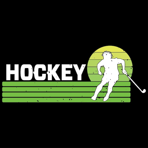 Disegno vettoriale di tee da hockey