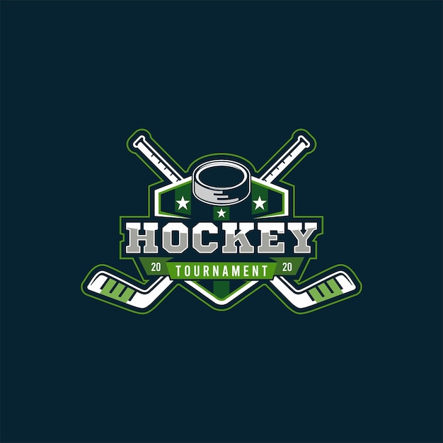 Hockey tournament logo in modern minimalist style