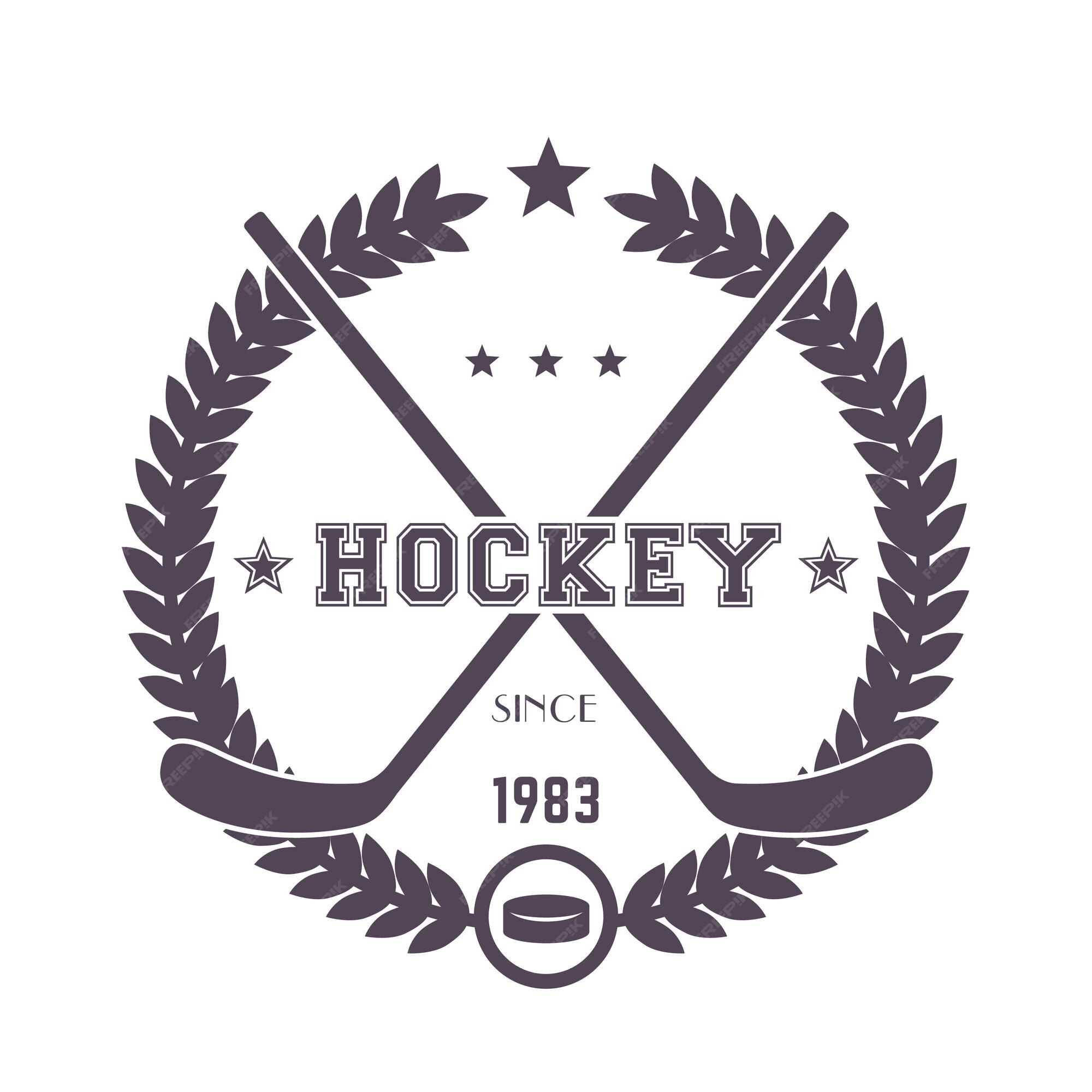 Premium Vector  Hockey puck logo with the title hockey on it