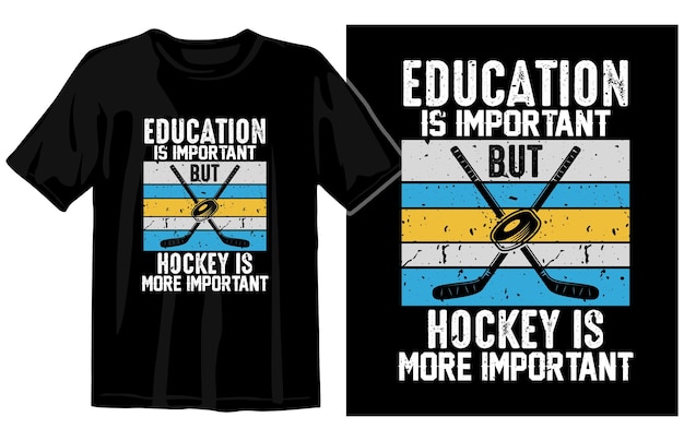 Hockey vintage t-shirt ontwerp vector hockey vector illustratie