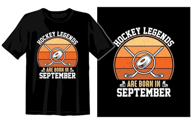 Hockey vintage tshirt design vector hockey vector illustration