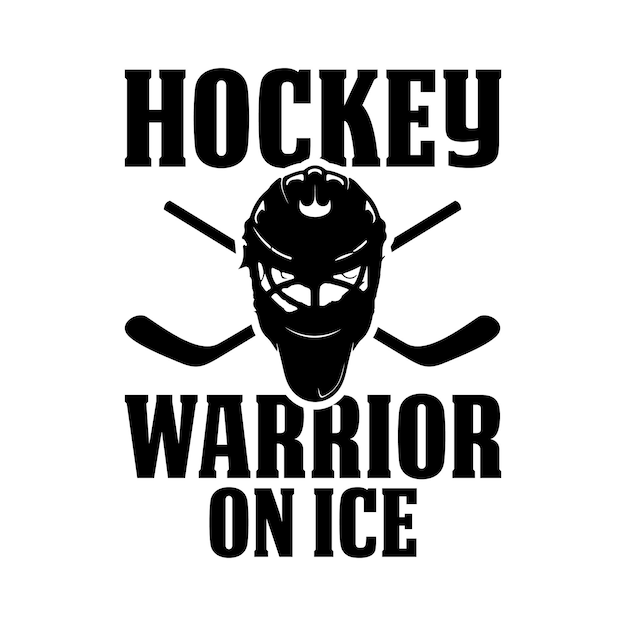 Hockey warrior on ice t shirt design