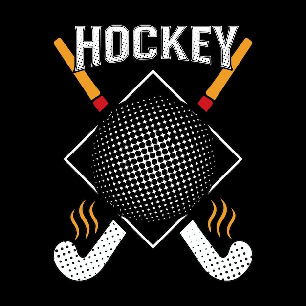 Hockeyseizoen vintage typografie t-shirtontwerp