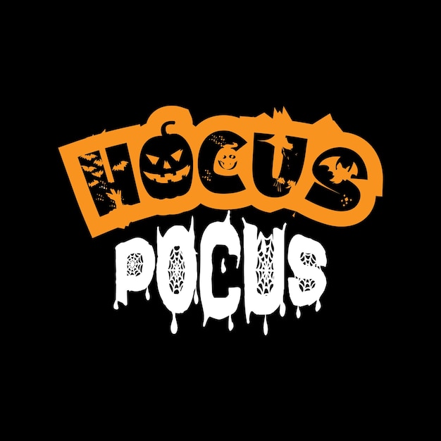 Hocus pocus typografie belettering voor t-shirt