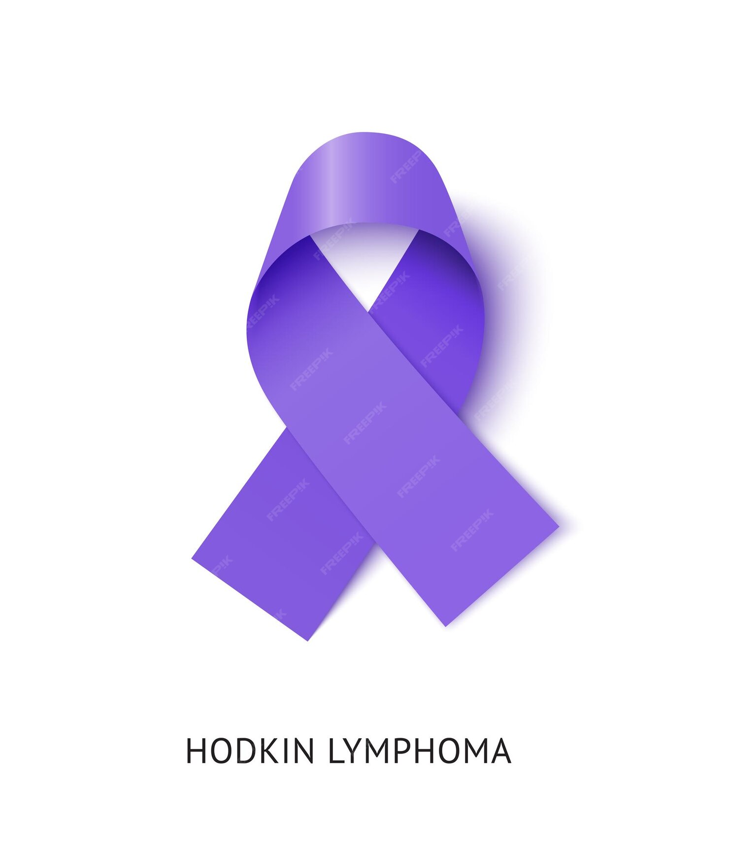 Premium Vector Hodgkin Lymphoma Awareness Ribbon Vector Realistic