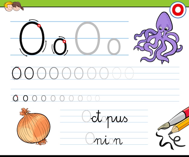 hoe schrijf je een letter o