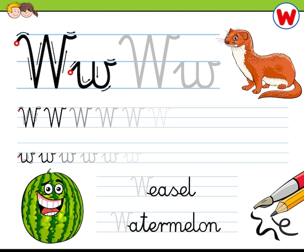 hoe schrijf je een letter w