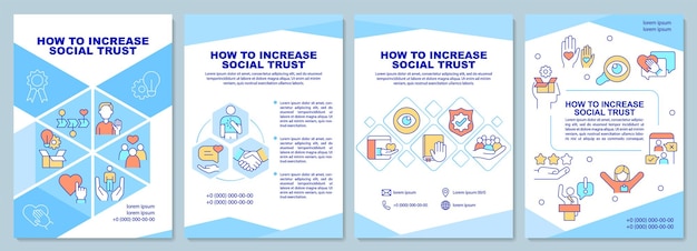 Hoe u de blauwe brochuresjabloon voor sociaal vertrouwen kunt vergroten?