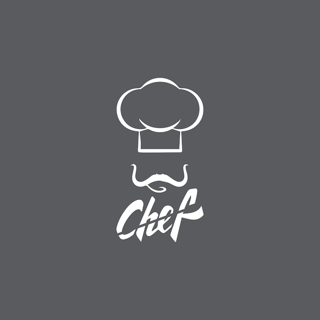 Hoed chef-kok logo sjabloon vector pictogram illustratie