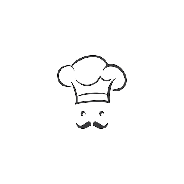 Hoed chef-kok logo sjabloon