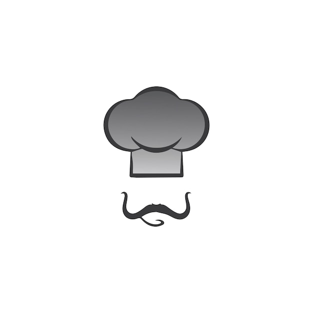 Vector hoed chef-kok logo sjabloon