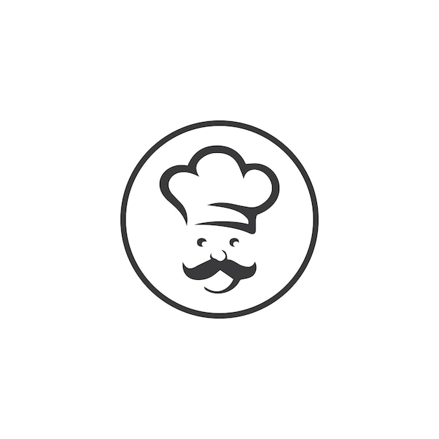 Hoed chef-kok logo sjabloon