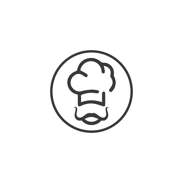 Hoed chef-kok logo sjabloon