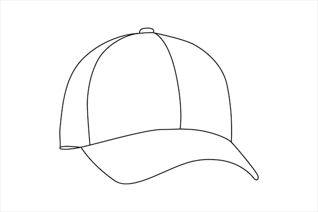 hoed pet continue een lijn tekening vector illustratie wandelen avontuur pet trip reizen