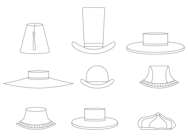 hoed vector ontwerp illustratie geïsoleerd op een witte achtergrond