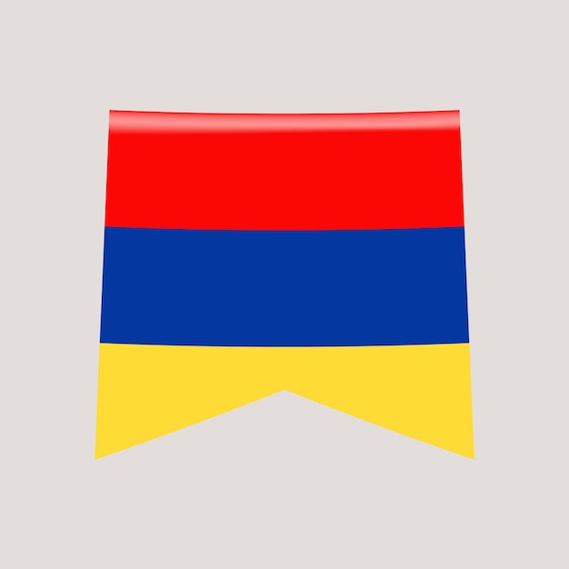 Vector hoek vlag van armenië vector illustratie nationale vlag geïsoleerd op lichte achtergrond