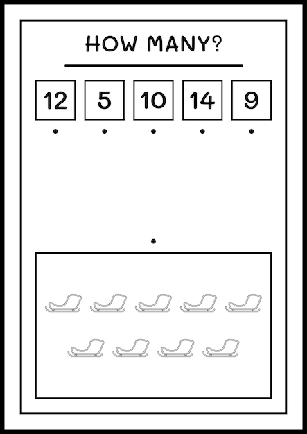 Hoeveel kerstman slee, spel voor kinderen. vectorillustratie, afdrukbaar werkblad