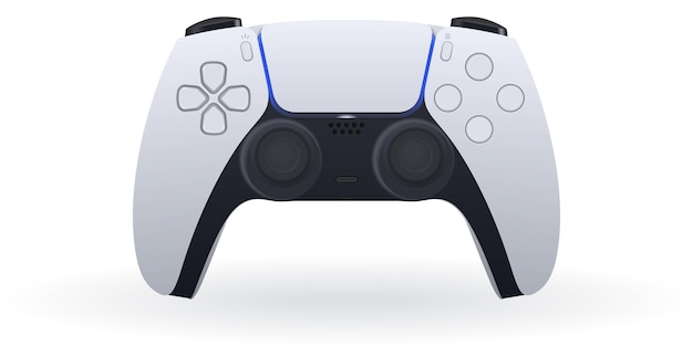 Hoge Gedetailleerde Controller Vector Illustratie Joystick Of Gamepad Geïsoleerd Op Een Witte Achtergrond